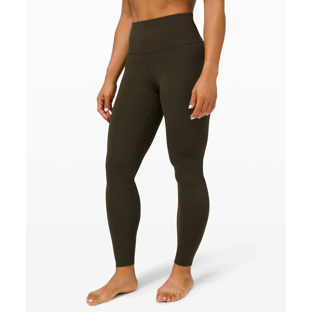 Lululemon Align High-Rise Pant 28 Dark Olive Nulu Yoga Leggings Size 4 LW5DITS